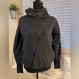 Fox Racing Y2K Charcoal Asymmetrical Zip Hoodie